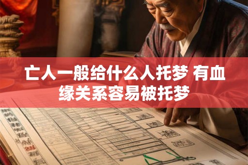 亡人一般给什么人托梦 有血缘关系容易被托梦 亡人一般给什么人托梦 有血缘关系容易被托梦