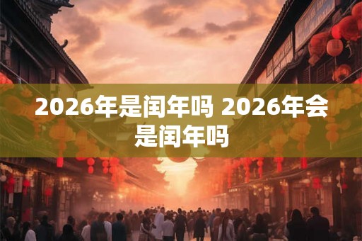 2026年是闰年吗 2026年会是闰年吗