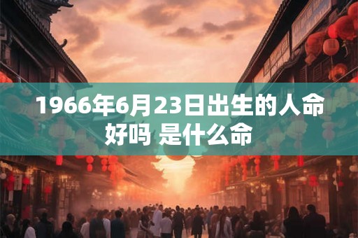 1966年6月23日出生的人命好吗 是什么命