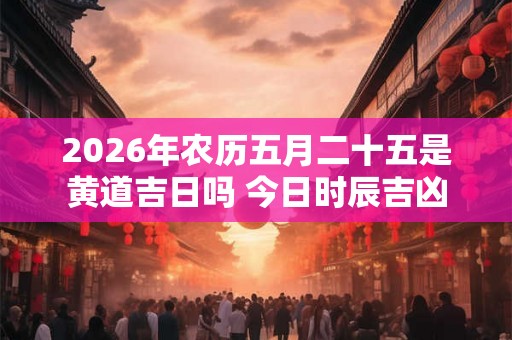 2026年农历五月二十五是黄道吉日吗 今日时辰吉凶