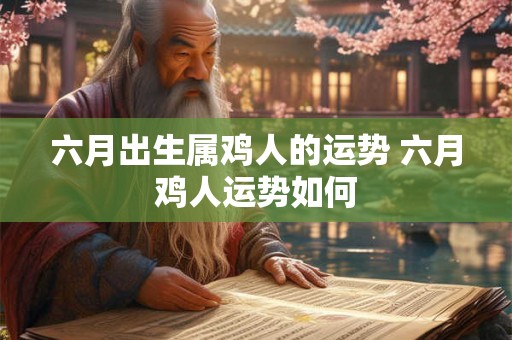 六月出生属鸡人的运势 六月鸡人运势如何