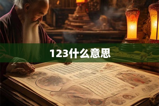 123什么意思