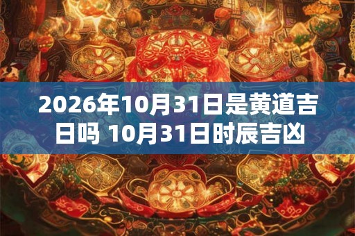 2026年10月31日是黄道吉日吗 10月31日时辰吉凶