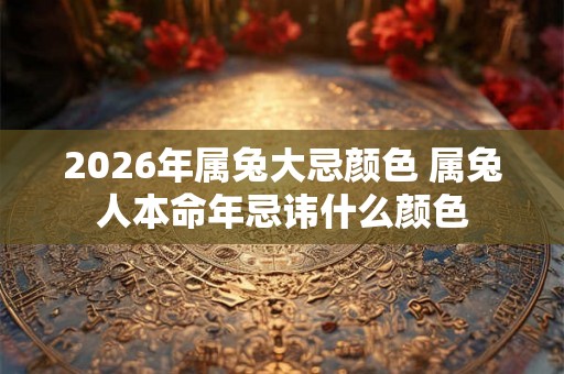 2026年属兔大忌颜色 属兔人本命年忌讳什么颜色