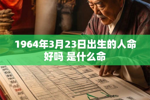1964年3月23日出生的人命好吗 是什么命