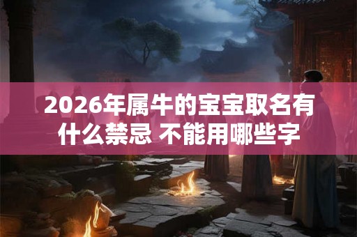 2026年属牛的宝宝取名有什么禁忌 不能用哪些字