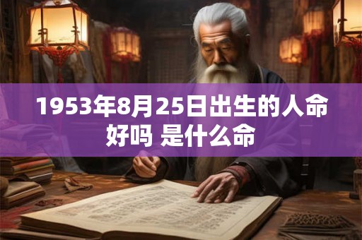 1953年8月25日出生的人命好吗 是什么命