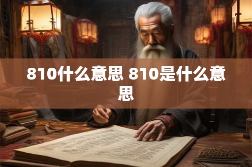 810什么意思 810是什么意思