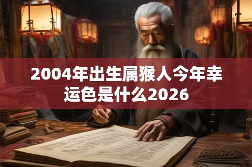 2004年出生属猴人今年幸运色是什么2026