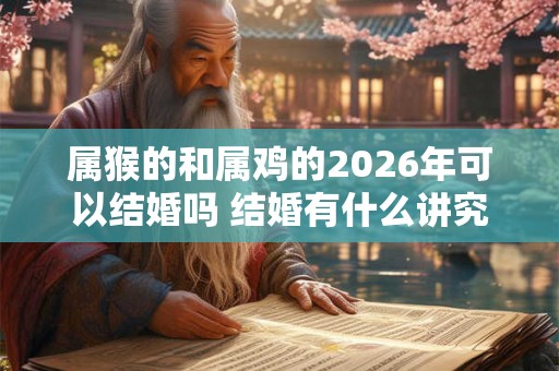 属猴的和属鸡的2026年可以结婚吗 结婚有什么讲究