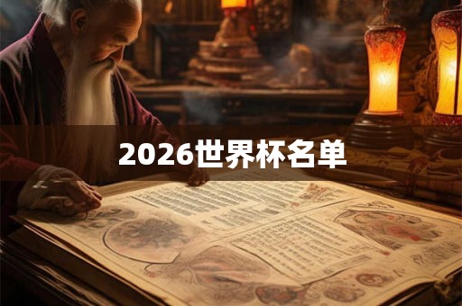 2026世界杯名单