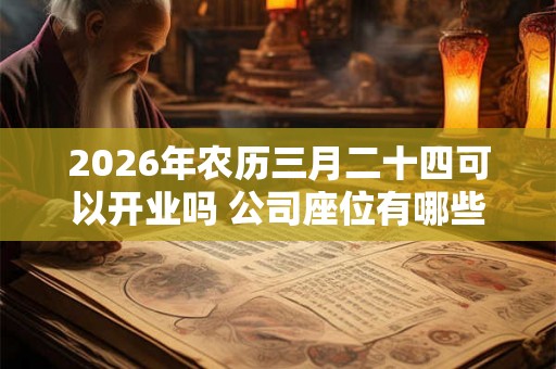 2026年农历三月二十四可以开业吗 公司座位有哪些禁忌