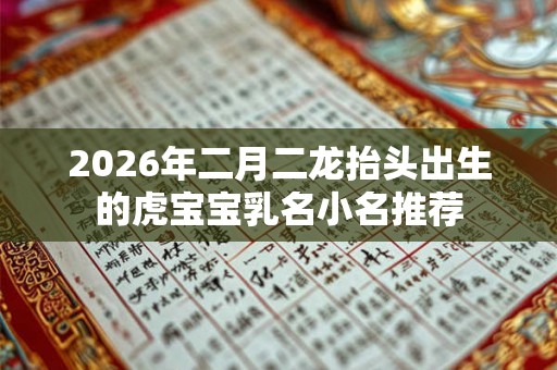 2026年二月二龙抬头出生的虎宝宝乳名小名推荐