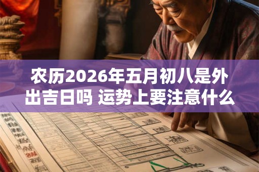 农历2026年五月初八是外出吉日吗 运势上要注意什么