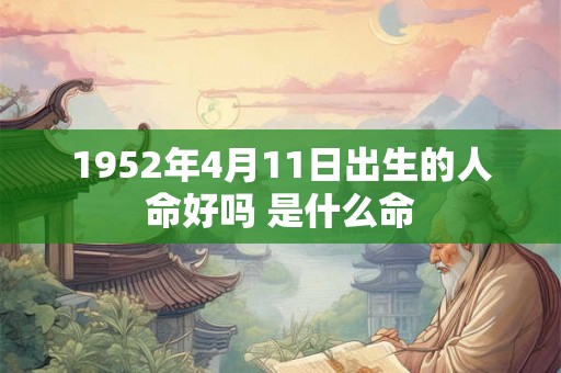 1952年4月11日出生的人命好吗 是什么命