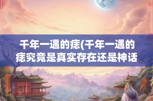 千年一遇的痣(千年一遇的痣究竟是真实存在还是神话传说)
