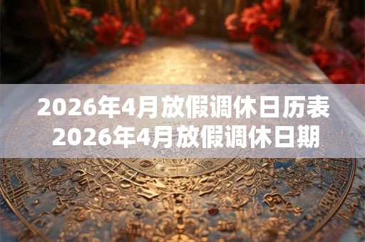 2026年4月放假调休日历表 2026年4月放假调休日期表是什么 2026年4月放假调休日历表 2026年4月放假调休日期表是什么