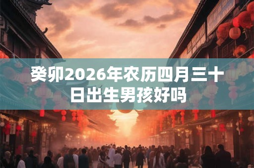 癸卯2026年农历四月三十日出生男孩好吗 癸卯2026年农历四月三十日出生男孩好吗