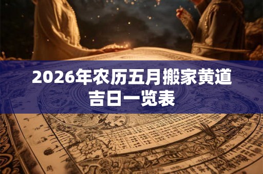 2026年农历五月搬家黄道吉日一览表 2026年农历五月搬家黄道吉日一览表