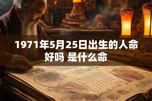 1971年5月25日出生的人命好吗 是什么命