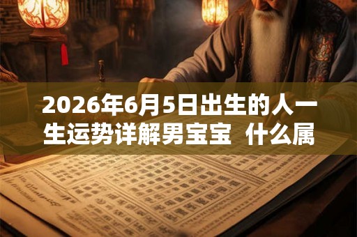 2026年6月5日出生的人一生运势详解男宝宝  什么属相