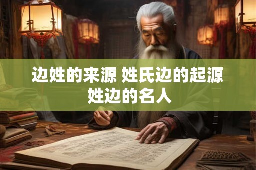 边姓的来源 姓氏边的起源 姓边的名人
