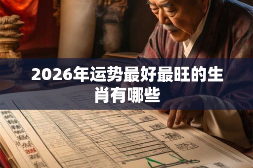 2026年运势最好最旺的生肖有哪些 2026年运势最好最旺的生肖有哪些