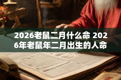 2026老鼠二月什么命 2026年老鼠年二月出生的人命运如何