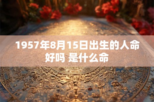 1957年8月15日出生的人命好吗 是什么命