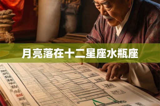 月亮落在十二星座水瓶座 月亮落在十二星座水瓶座