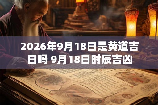 2026年9月18日是黄道吉日吗 9月18日时辰吉凶