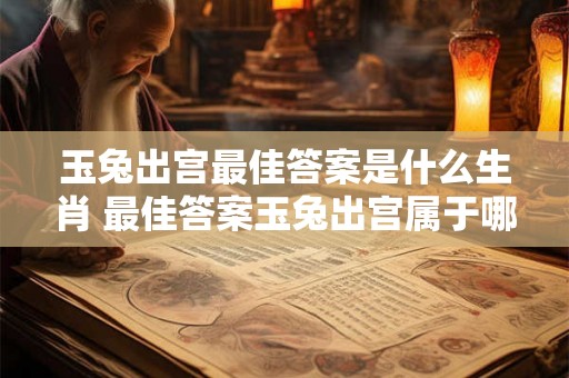 玉兔出宫最佳答案是什么生肖 最佳答案玉兔出宫属于哪个生肖