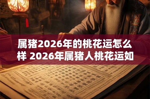属猪2026年的桃花运怎么样 2026年属猪人桃花运如何