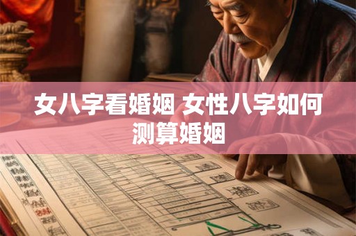 女八字看婚姻 女性八字如何测算婚姻