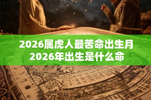 2026属虎人最苦命出生月 2026年出生是什么命