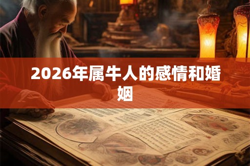 2026年属牛人的感情和婚姻