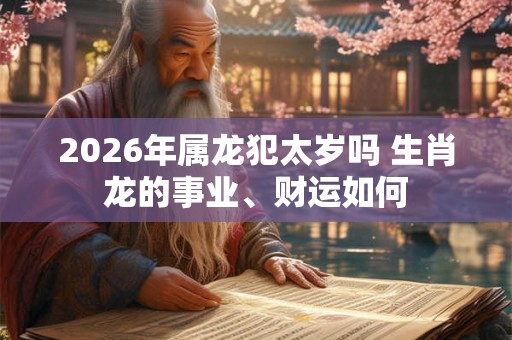 2026年属龙犯太岁吗 生肖龙的事业、财运如何