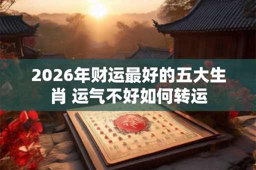 2026年财运最好的五大生肖 运气不好如何转运 2026年财运最好的五大生肖 运气不好如何转运