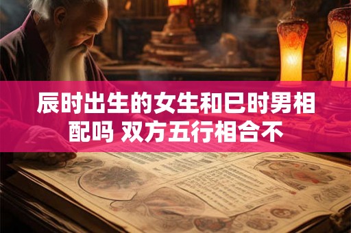 辰时出生的女生和巳时男相配吗 双方五行相合不 辰时出生的女生和巳时男相配吗 双方五行相合不