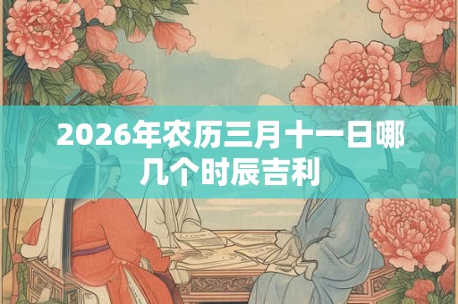 2026年农历三月十一日哪几个时辰吉利 2026年农历三月十一日哪几个时辰吉利
