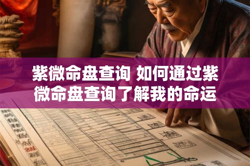 紫微命盘查询 如何通过紫微命盘查询了解我的命运