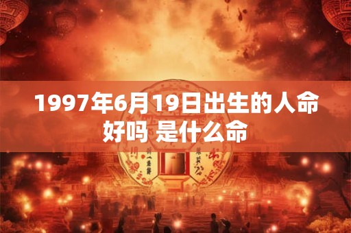 1997年6月19日出生的人命好吗 是什么命