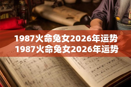 1987火命兔女2026年运势 1987火命兔女2026年运势如何