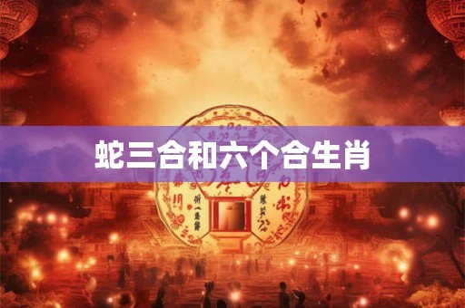 蛇三合和六个合生肖