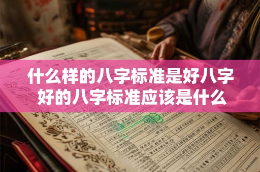 什么样的八字标准是好八字 好的八字标准应该是什么样的