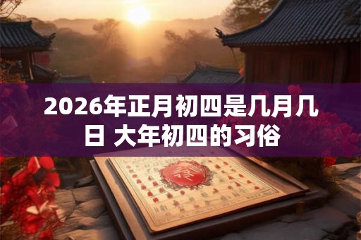 2026年正月初四是几月几日 大年初四的习俗