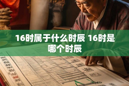 16时属于什么时辰 16时是哪个时辰