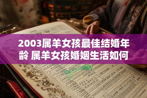2003属羊女孩最佳结婚年龄 属羊女孩婚姻生活如何