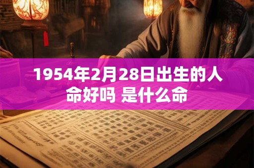 1954年2月28日出生的人命好吗 是什么命