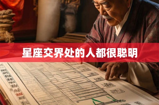 星座交界处的人都很聪明